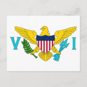 Ansichtkaart met vlag van Amerikaanse Maagdeneilan Briefkaart (Voorkant)