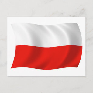 Ansichtkaart met vlag van Polen Briefkaart