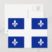 Ansichtkaart met vlag van Quebec, Canada Briefkaart (Voorkant / Achterkant)