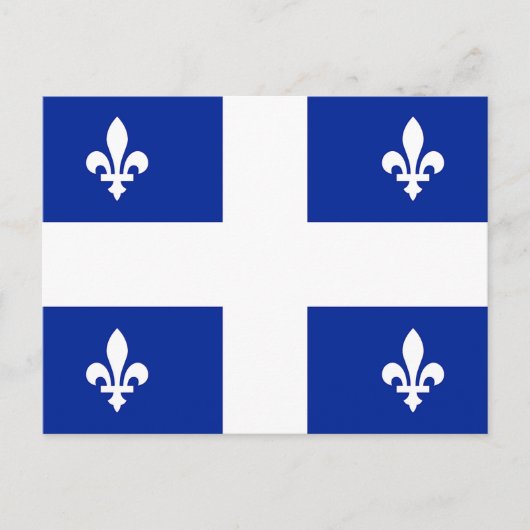 Ansichtkaart met vlag van Quebec, Canada Briefkaart (Voorkant)