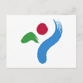 Ansichtkaart met vlag van Seoul, Zuid-Korea Briefkaart (Voorkant)