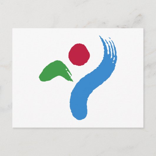 Ansichtkaart met vlag van Seoul, Zuid-Korea Briefkaart (Voorkant)