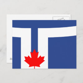 Ansichtkaart met Vlag van Toronto, Canada Briefkaart