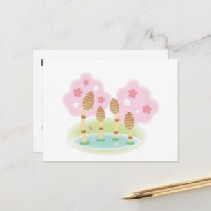 Ansichtkaart Mooie Roze Bloemen Vijver Briefkaart
