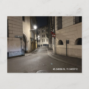 Ansichtkaart - Nachtwandeling in Vicenza, Italië Briefkaart