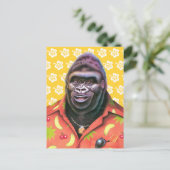 Ansichtkaart ontwerp Vain Gorilla. Briefkaart (Staand voorkant)