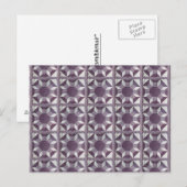 Ansichtkaart - Paars Quiltpatroon Briefkaart (Voorkant / Achterkant)