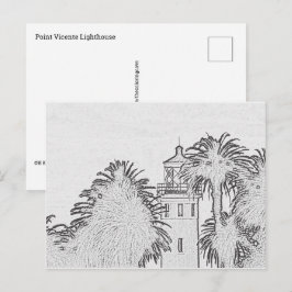 Ansichtkaart - Point Vicente Lighthouse om te kleu Briefkaart