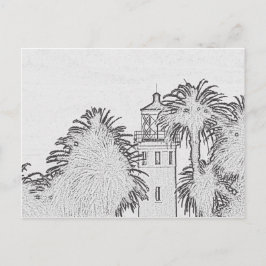 Ansichtkaart - Point Vicente Lighthouse om te kleu Briefkaart
