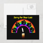 Ansichtkaart  Pootjes Op Regenboog Met Kaars Sterk Briefkaart (Voorkant / Achterkant)