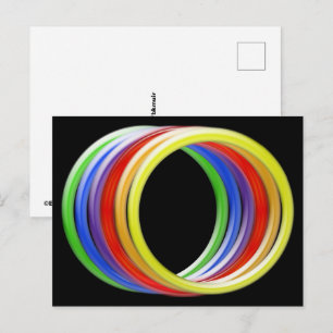 Ansichtkaart - Regenboog Ringen Briefkaart