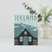 Ansichtkaart - Reisposter IJsland Briefkaart (Staand voorkant)