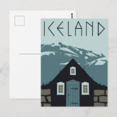 Ansichtkaart - Reisposter IJsland Briefkaart (Voorkant / Achterkant)