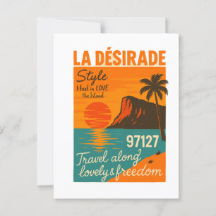 Ansichtkaart retro La Désirade 97127 Antillen Briefkaart
