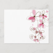 Ansichtkaart roze bloem briefkaart (Voorkant)