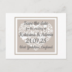 Ansichtkaart - Save the Date Aankondigingskaart