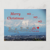 Ansichtkaart – slee en kerstman boven Zuid-Califor Briefkaart (Voorkant)