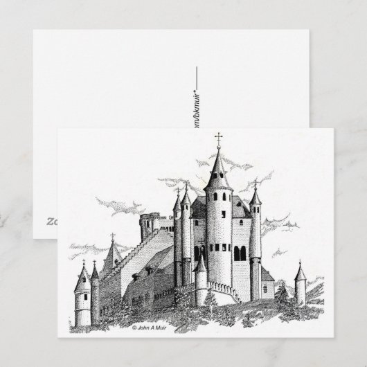 Ansichtkaart - Spaans Kasteel Briefkaart (Voorkant / Achterkant)
