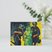 Ansichtkaart Statue of Liberty gearresteerd Briefkaart (Staand voorkant)