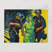 Ansichtkaart Statue of Liberty gearresteerd Briefkaart (Voorkant)