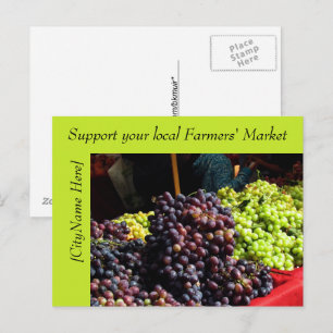 Ansichtkaart - Steun Boerenmarkt - Druiven Briefkaart