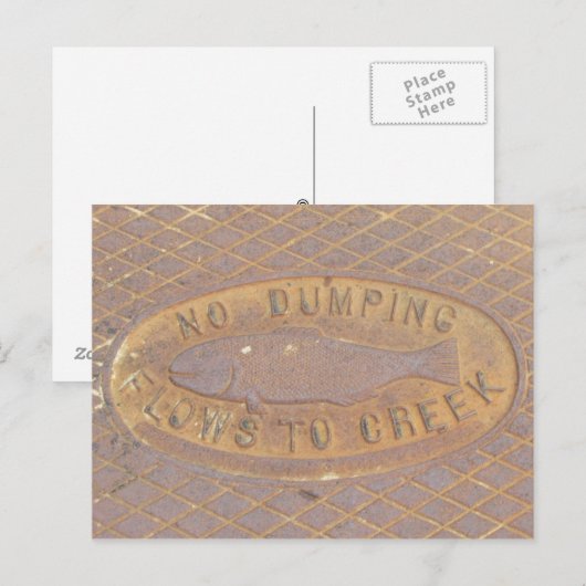 Ansichtkaart - Stroomt naar kreek Briefkaart (Voorkant / Achterkant)