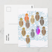Ansichtkaart - Uilenfamilieboom Briefkaart (Voorkant / Achterkant)