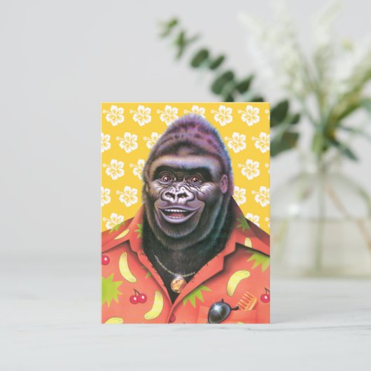 Ansichtkaart Vain Gorilla ontwerp. Briefkaart (Staand voorkant)