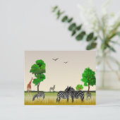 Ansichtkaart van Afrikaans wildreservaat Briefkaart (Staand voorkant)