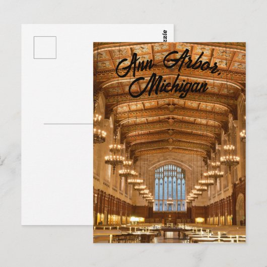 Ansichtkaart van Ann Arbor, Michigan Briefkaart (Voorkant / Achterkant)