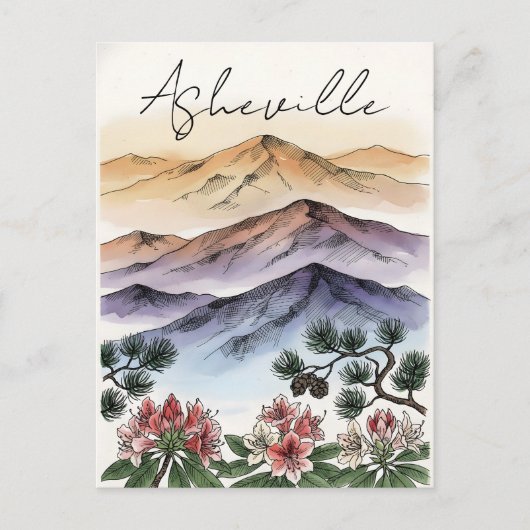 Ansichtkaart van Asheville Briefkaart (Voorkant)