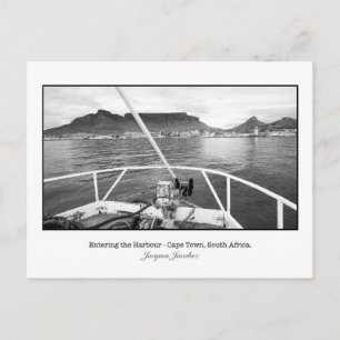 Ansichtkaart van boot die Table Bay binnenkomt Briefkaart