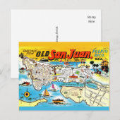 Ansichtkaart van Oud San Juan Briefkaart (Voorkant / Achterkant)