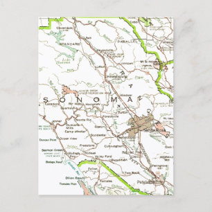 Ansichtkaart van Sonoma County CA Briefkaart