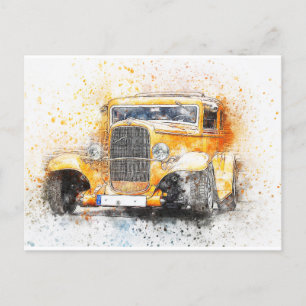 Ansichtkaart vintage auto's briefkaart
