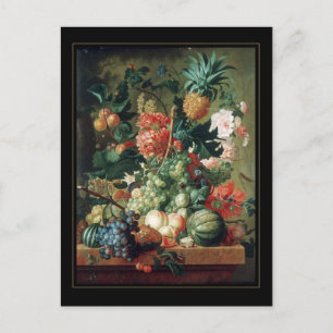 Ansichtkaart Vintage Kunst Stilleven Bloemen Fruit Briefkaart