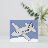 Ansichtkaart - Vliegtuig dat boven wolken vliegt Briefkaart (Staand voorkant)