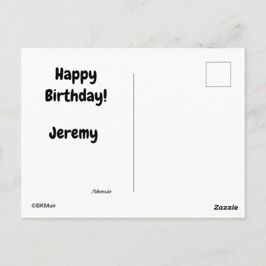 Ansichtkaart - Vliegtuig dat boven wolken vliegt Briefkaart (Achterkant)