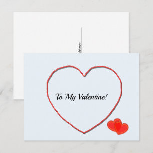 Ansichtkaart - Voor mijn Valentijnshartvorm Feestdagenkaart