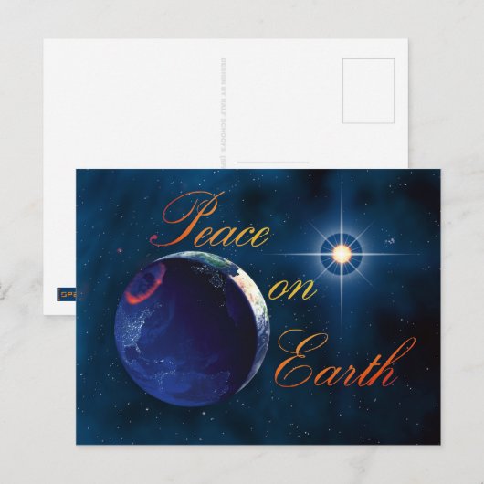 Ansichtkaart Vrede op Aarde Briefkaart (Voorkant / Achterkant)