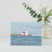Ansichtkaart: Vuurtoren van Harbor Beach Briefkaart (Staand voorkant)