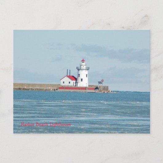 Ansichtkaart: Vuurtoren van Harbor Beach Briefkaart (Voorkant)