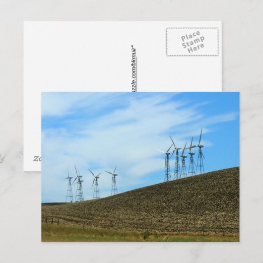 Ansichtkaart - windturbines briefkaart (Voorkant / Achterkant)