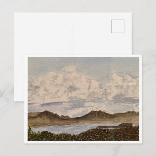 Ansichtkaart Wolken boven Mono Lake Briefkaart