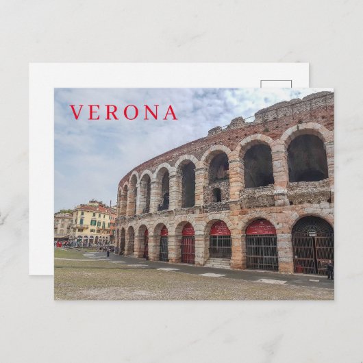 Ansichtkaart zijaanzicht Verona Arena Briefkaart (Voorkant / Achterkant)