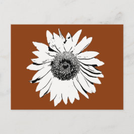 Ansichtkaart - Zonnebloem bloesem om in te kleuren Briefkaart
