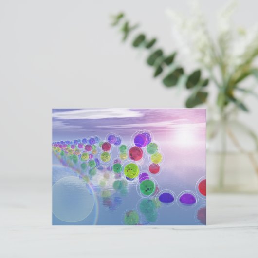 Ansichtkaart 'Zonnen in hun banen' Briefkaart (Staand voorkant)