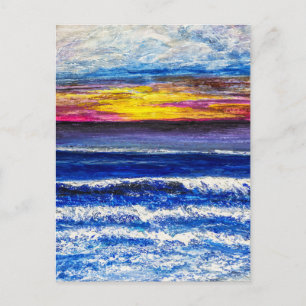 Ansichtkaart - Zonsopgang aan zee Briefkaart