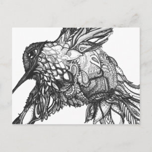 Ansichtkaart, Zwart en Wit Kunst Geweldig voor Kle Briefkaart