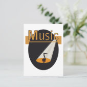 ansichtroog "Music"-ontwerp Briefkaart (Staand voorkant)